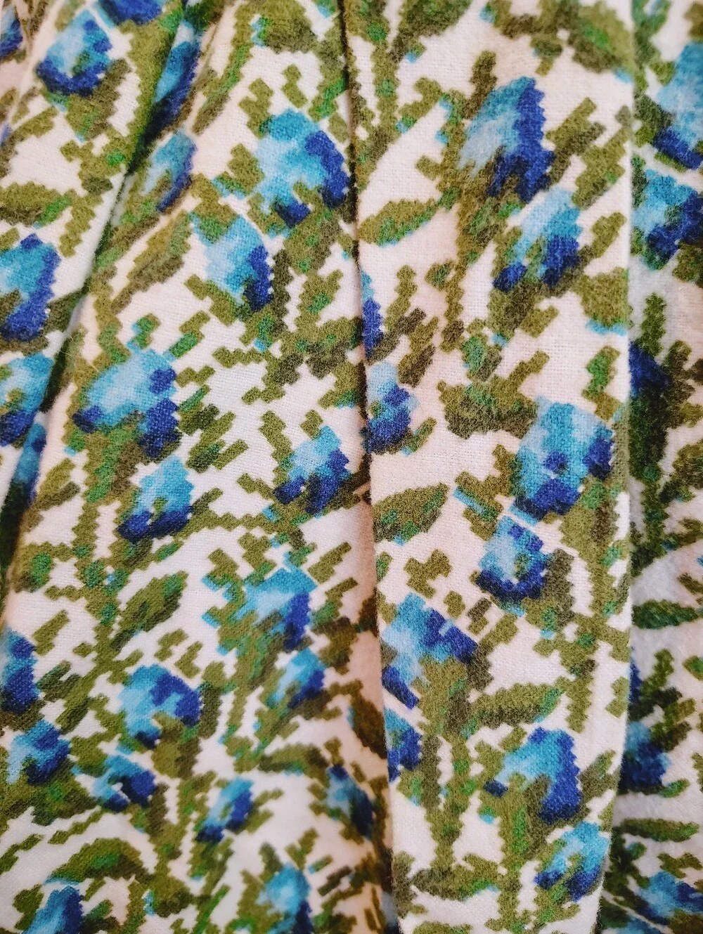 Handmade Floral Flannel Skirt